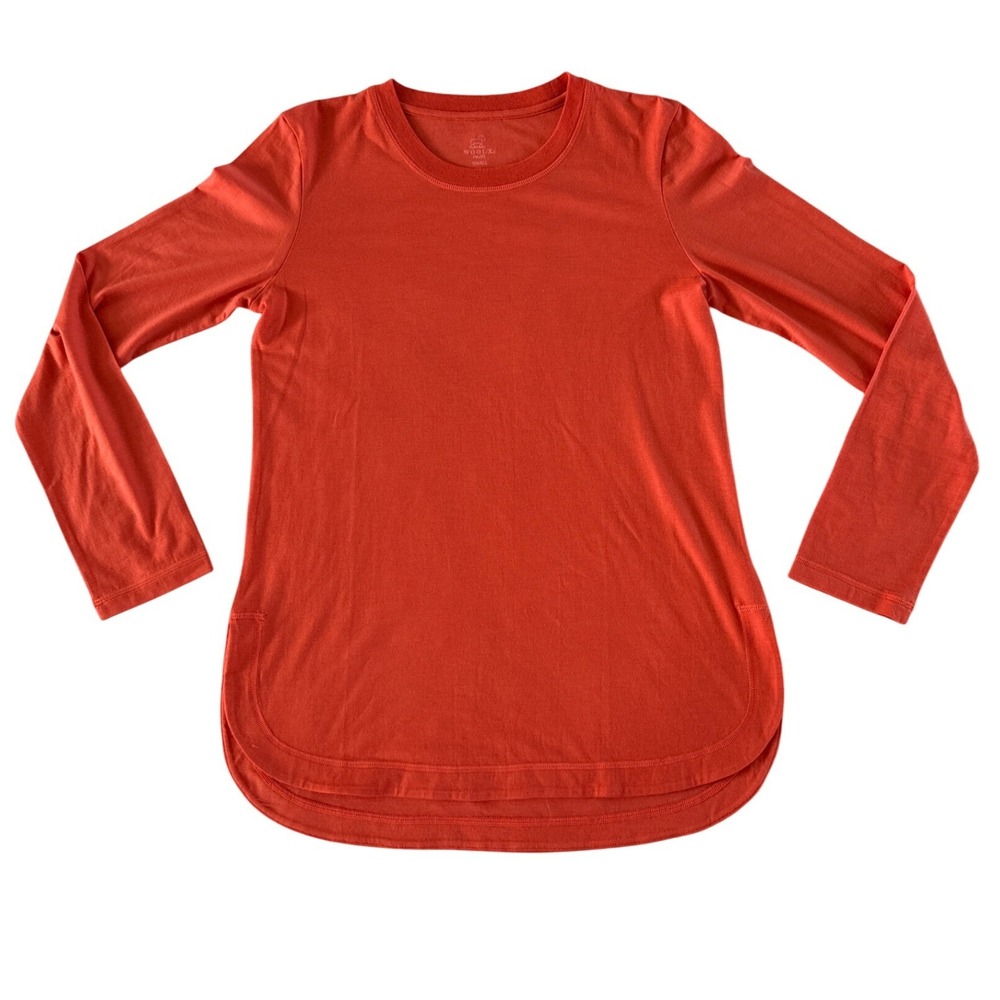 WoolX Hazel Tunic All Season Merino Wool Long Sleeve Top Tee Orange S NWOT $110